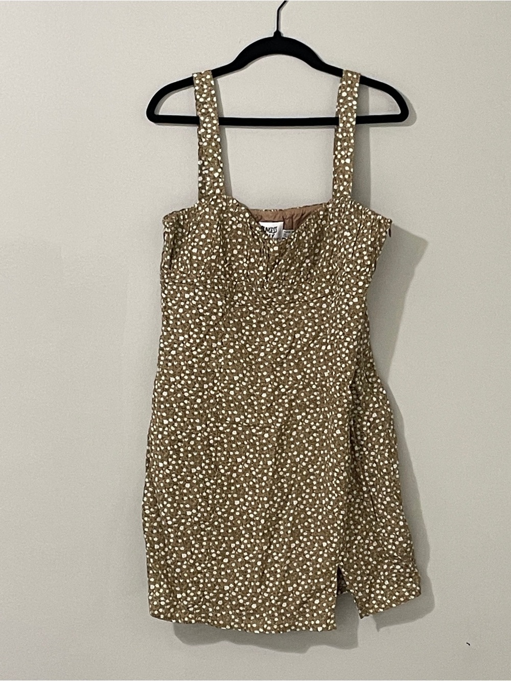 Princess Polly Floral Sundress in Olive with White Blossoms